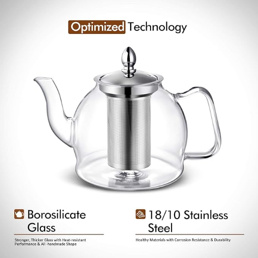 Glass Teapot with Removable Infuser