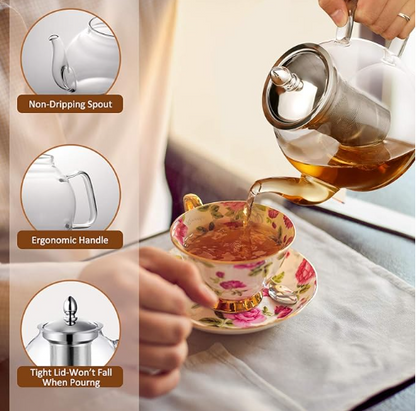 Glass Teapot with Removable Infuser