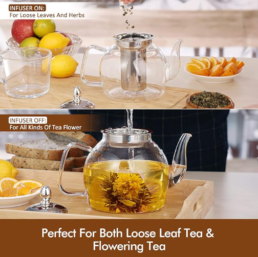 Glass Teapot with Removable Infuser